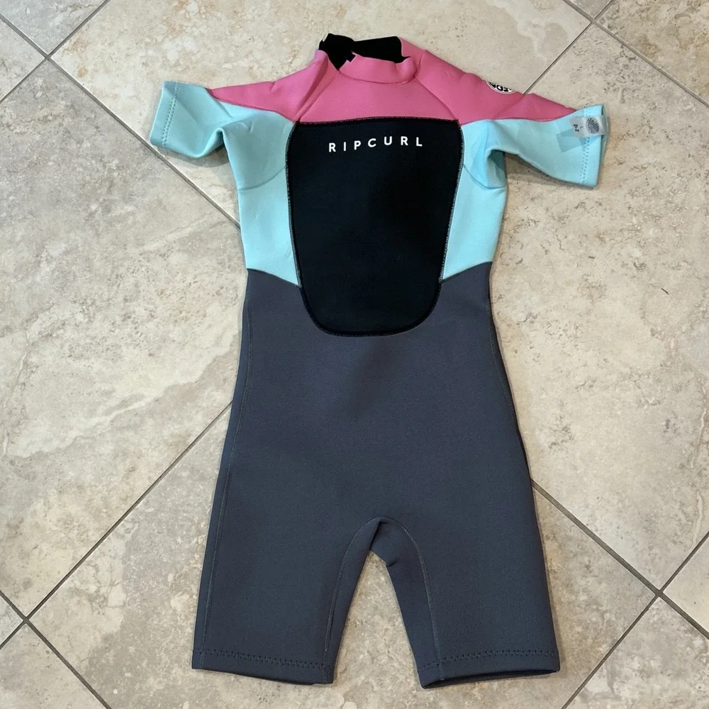 Rip Curl Omega BZ Westsuit Spring Youth 14 Pink Juniors Back Zip‎ Springsuit